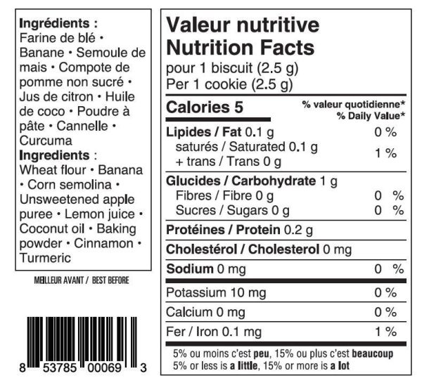 Biscuits végétariens aux bananes - Todd & Paul, 220g Sale