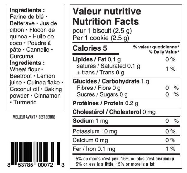 Biscuits végétariens aux bettraves- Todd & Paul, 220g For Cheap