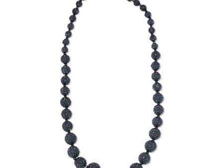 Midnight Majesty Pave Ball Necklace Hot on Sale