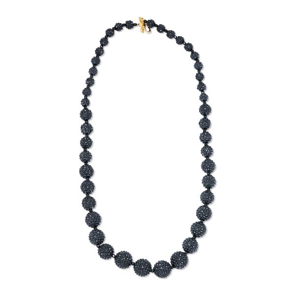 Midnight Majesty Pave Ball Necklace Hot on Sale