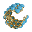 3 Row Turquoise Rounded Bracelet on Sale