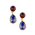 Amethyst & Tanzanite Teardrop Pierced Earring For Cheap