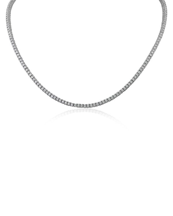 Round Cubic Zirconia Tennis Necklace Online