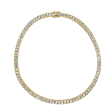 Gold with Clear Crystal Baguette Necklace Online