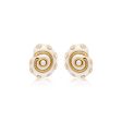 White & Gold Drop Pearl Snail Cip Earring Supply