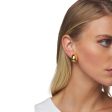 Gold Button Clip-On Earrings Discount