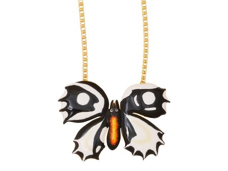 Black & White Butterfly Gold Chain Necklace Supply