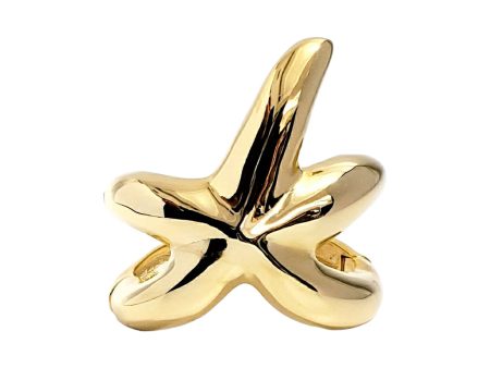 Vintage Polished Gold Starfish Bracelet For Cheap