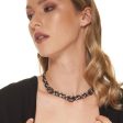 Vintage Gunmetal Diamond Chain Necklace Fashion