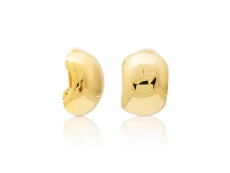 Polished Gold Hoop Clip Earring For Discount