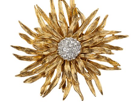 Antique Gold Flower Pin Cheap