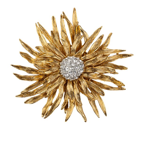 Antique Gold Flower Pin Cheap