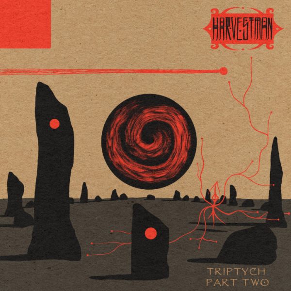 Harvestman - Triptych: Part Two (Red & Black Marble Vinyl) For Sale