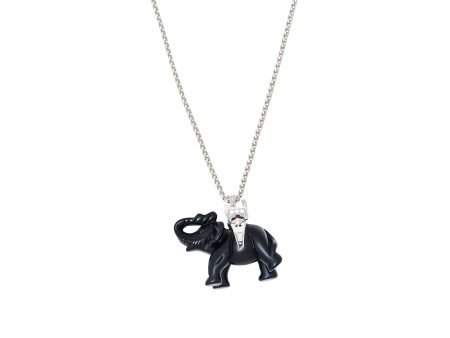 Onyx Elephant Necklace Cheap