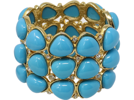 3 Row Turquoise Rounded Bracelet on Sale