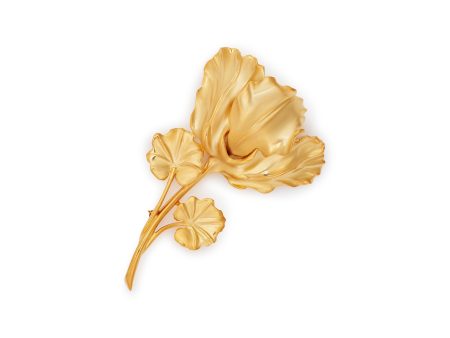 Gold Flower Pin Hot on Sale