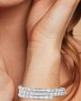 Baguette Cubic Zirconia Triple Coil Wrap Bracelet Online now