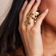 Gold Leaves & Vine Adjustable Ring Discount