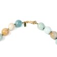 Amazonite Beaded Gold Hook Necklace Hot on Sale