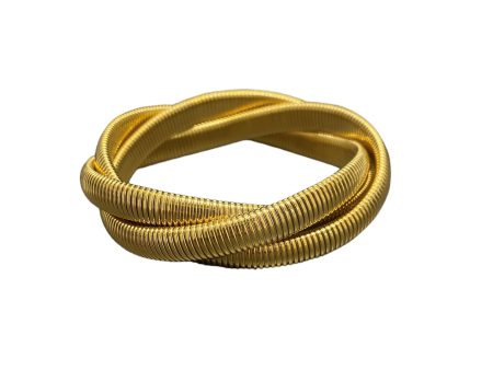 8mm Gold Snake Chain Stretch Bracelet Online