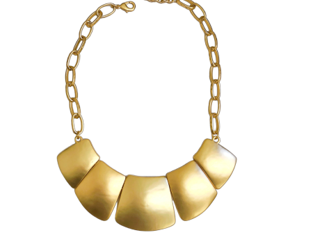 Satin Gold Wedge Necklace Discount