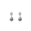 Rhodium Grey Baroque Pearl Drop Post Earring For Discount