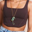 Gold Chain Necklace & Turquoise Seahorse Pendant Online Hot Sale