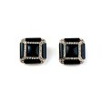 Black Square Clip Earrings Online