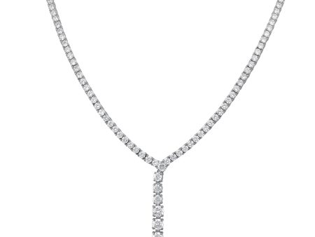 Round-Cut Cubic Zirconia Tennis Necklace on Sale