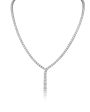 Round-Cut Cubic Zirconia Tennis Necklace on Sale