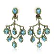 Peridot & Aqua Chandelier Earrings Discount