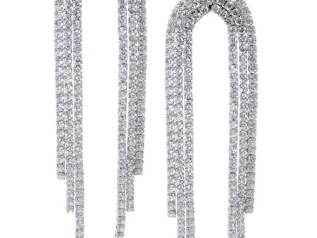 Arch Fringe Cubic Zirconia Earrings Online