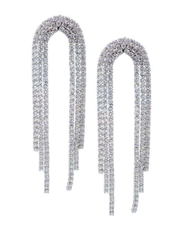 Arch Fringe Cubic Zirconia Earrings Online