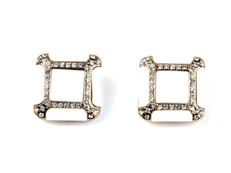 White Square Clip Earrings Online Hot Sale