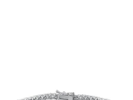 Cubic Zirconia & Rhodium Plated Tennis Bracelet Fashion