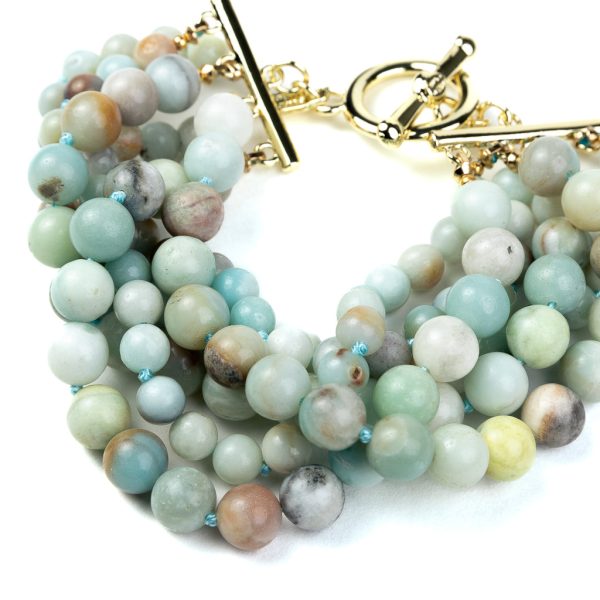 Amazonite Beaded Toggle Bracelet For Discount