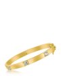 Cubic Zirconia & Gold Plated Bangle on Sale