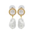 Baroque Pearl Drop Pierced Earrings Cheap