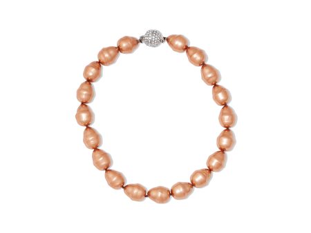 Golden Baroque Pearl Necklace For Discount