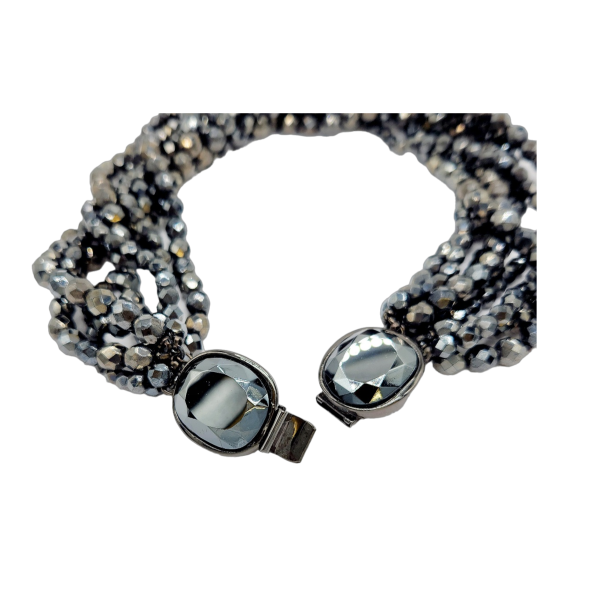 Vintage Hematite Bead Necklace Online Hot Sale