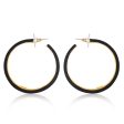 Black and Gold Hoop Earrings Online Hot Sale