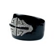 Black and Silver Crystal Cuff Bracelet Fashion