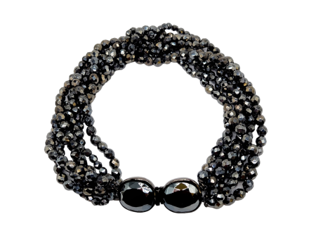 Vintage Hematite Bead Necklace Online Hot Sale