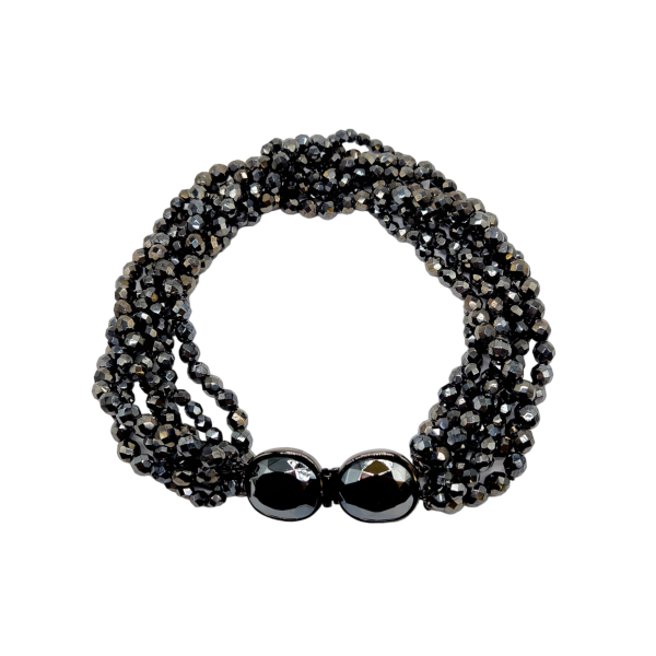 Vintage Hematite Bead Necklace Online Hot Sale