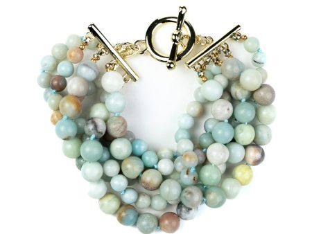 Amazonite Beaded Toggle Bracelet For Discount