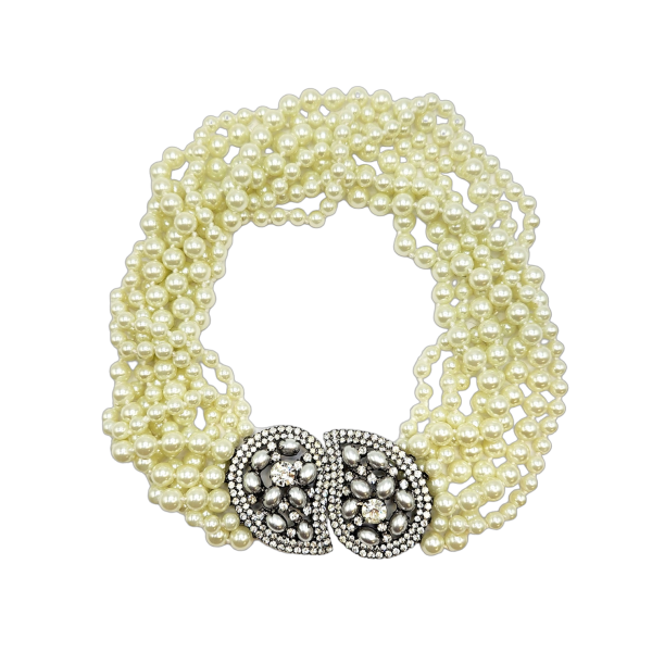 Vintage Pearl Paisley Necklace Online now