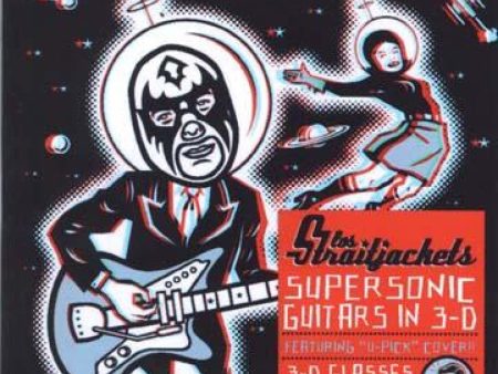 Los Straitjackets - Supersonic Guitars in 3-D LP (Clear with Red & Blue Swirl Vinyl) on Sale