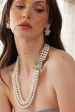 White Pearl & Rhodium Necklace on Sale