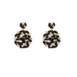 Black & Gold Drop Post Earrings Online now