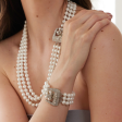 White Pearl & Rhodium Bracelet Online